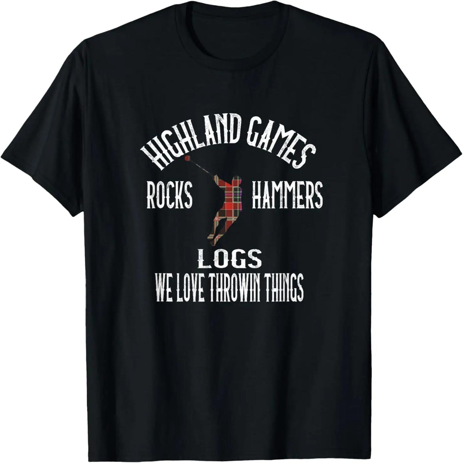 

Highland Games Kilts Rocks Hammers Logs Humorous T-Shirt XXXXXL різнокольоровий