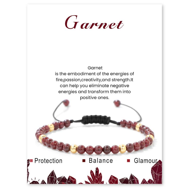 Pulseira Ajustável Trançada com Contas de Hematita de 4mm e Pedra Natural Adequada Para Homens e Mulheres Uso Diário Presente de Feriado Joias