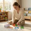 Dinosaur Letter Matching Puzzle, Children's Puzzle Toy For Recognizing And Spelling Words Of Different Sizes Of Letters