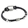Emporio Armani Pair EGS2796040 Bracelets, Leather, Unisex, Black, (Product Code EGS2796040)