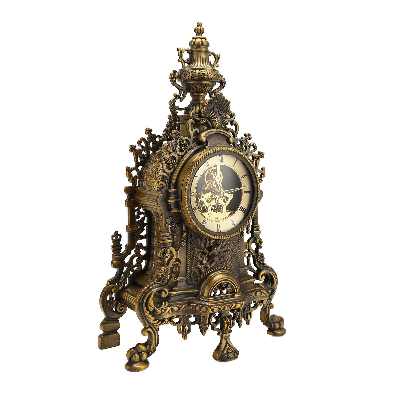 

Европейские старинные настольные часы полумеханические кварцевые часы металлические настольные часы для дома офисы