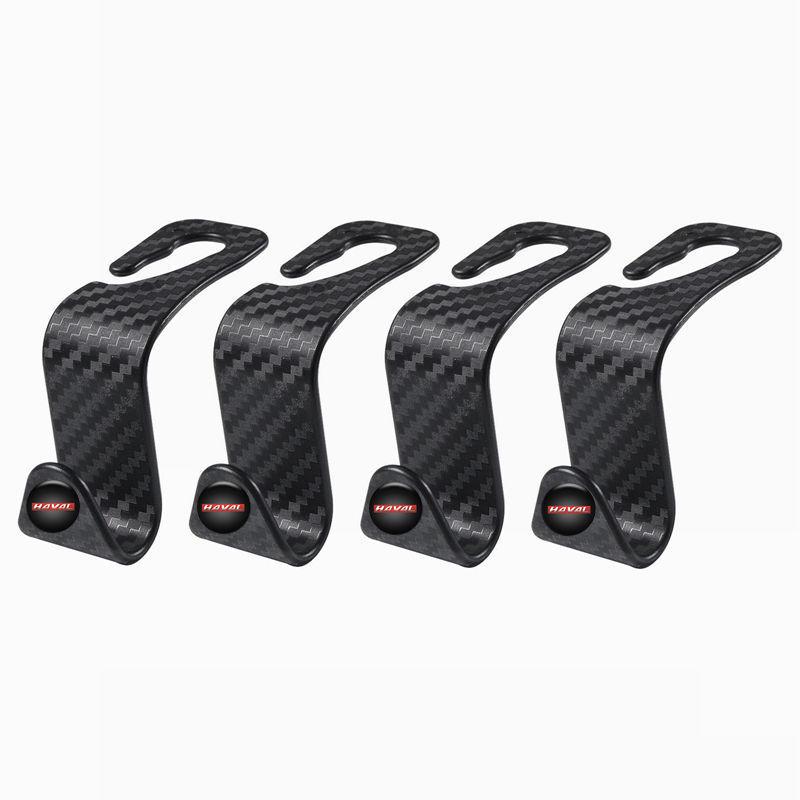 Car Seat Hidden Hooks with Carbon Fiber Texture