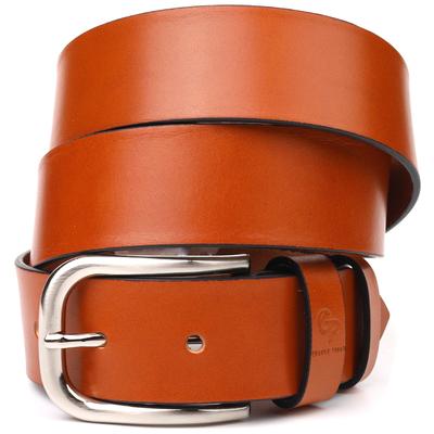 Ποιοτική ανδρική δερμάτινη ζώνη GRANDE PELLE Leather Belt 21472 Κεραμιδί
