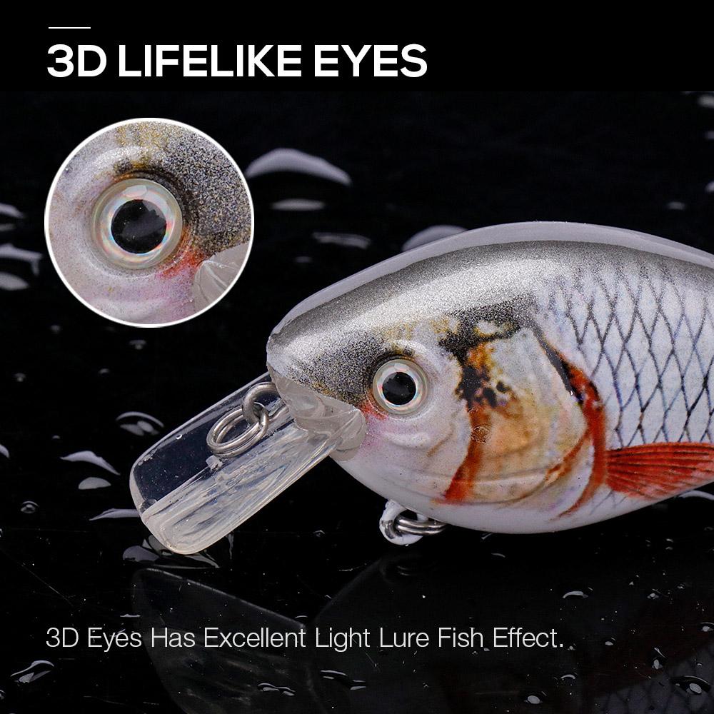 5pcs 6cm 12g Crankbaits Fishing Lure Set Floating Pike Wobblers Artificial Bait Kit Fishing Tackle Set of Rattling Baits