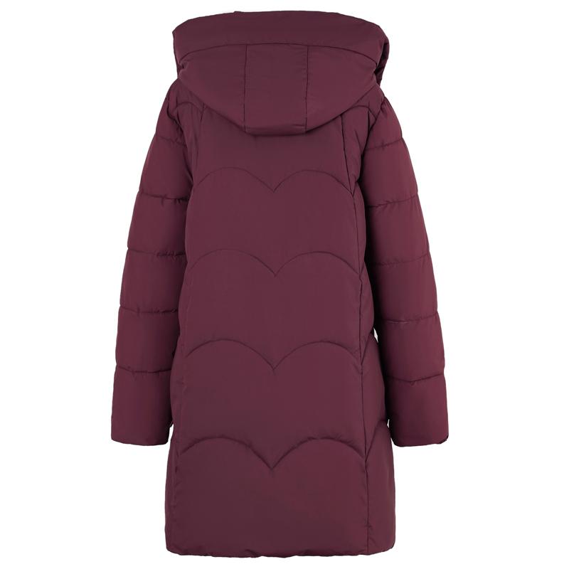 Women Plus Size Long Hooded Padded Coat Winter Warm Ladies Cotton Outerwear Jacket