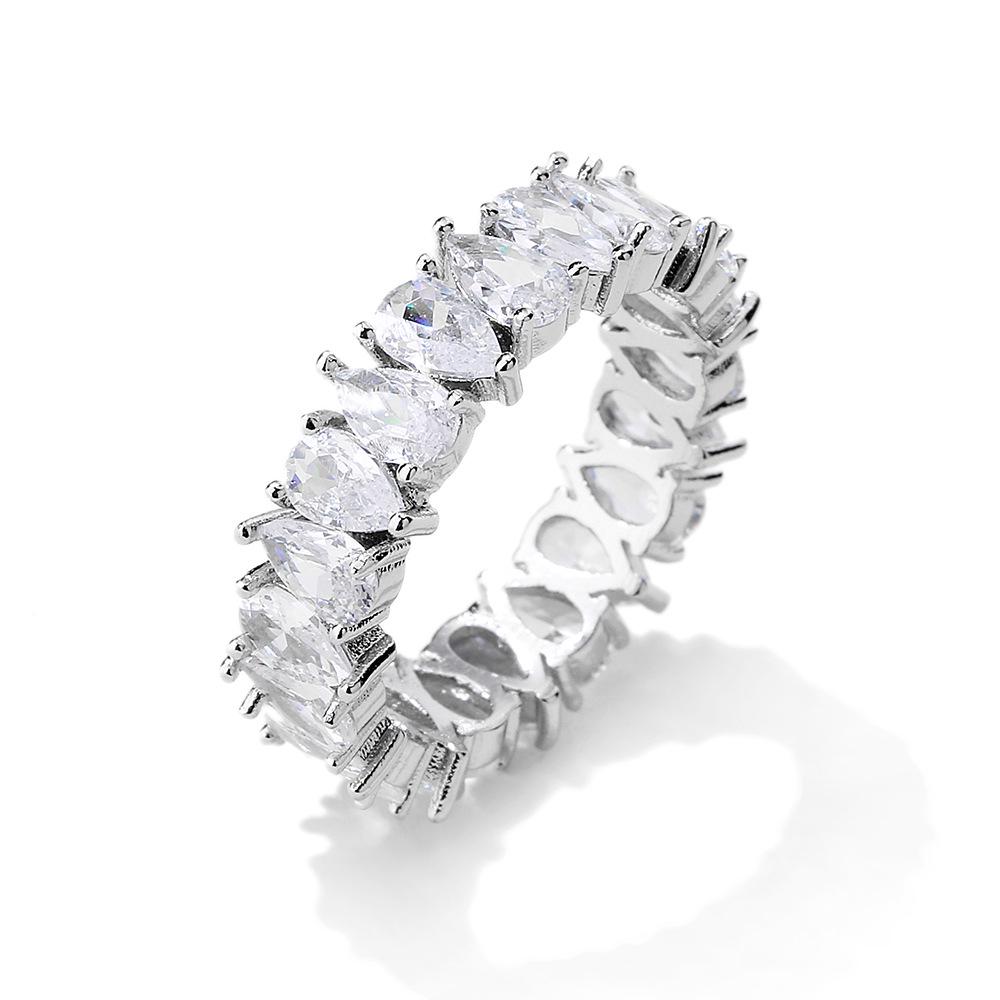 RAKOL Eleganter Luxus Kupfer Zirkon Braut Hochzeits Verlobungsring für Frauen