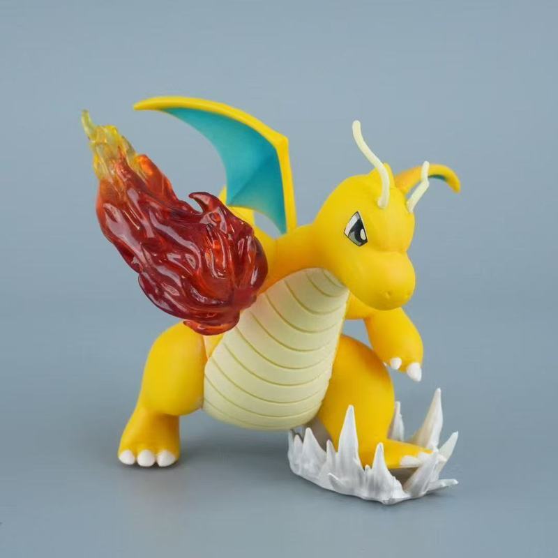 Dragonite Flammehand Modell docka Statyett Pokemon Husdjursälva Anime Figur Fyra Färger Prydnad till y barn Garagepaket Julklapp