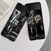 Grim Reaper Skull Skeleton Case for Samsung Galaxy Z Flip 6 Flip 5 4 3 5G Black Cell Phone Cover Samsung Z Flip 5 5G Luxury P