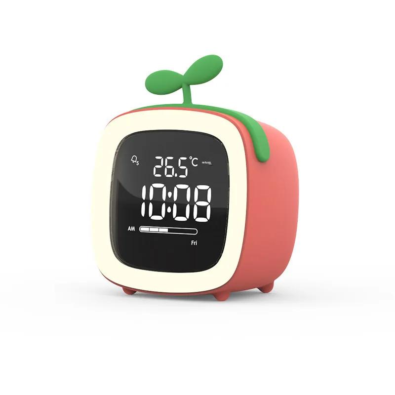 Creative Cross-border Cute Pet TV Alarm Clock Plastic Digital Clock Usb Charging Student Lazy Dormitory Alarm