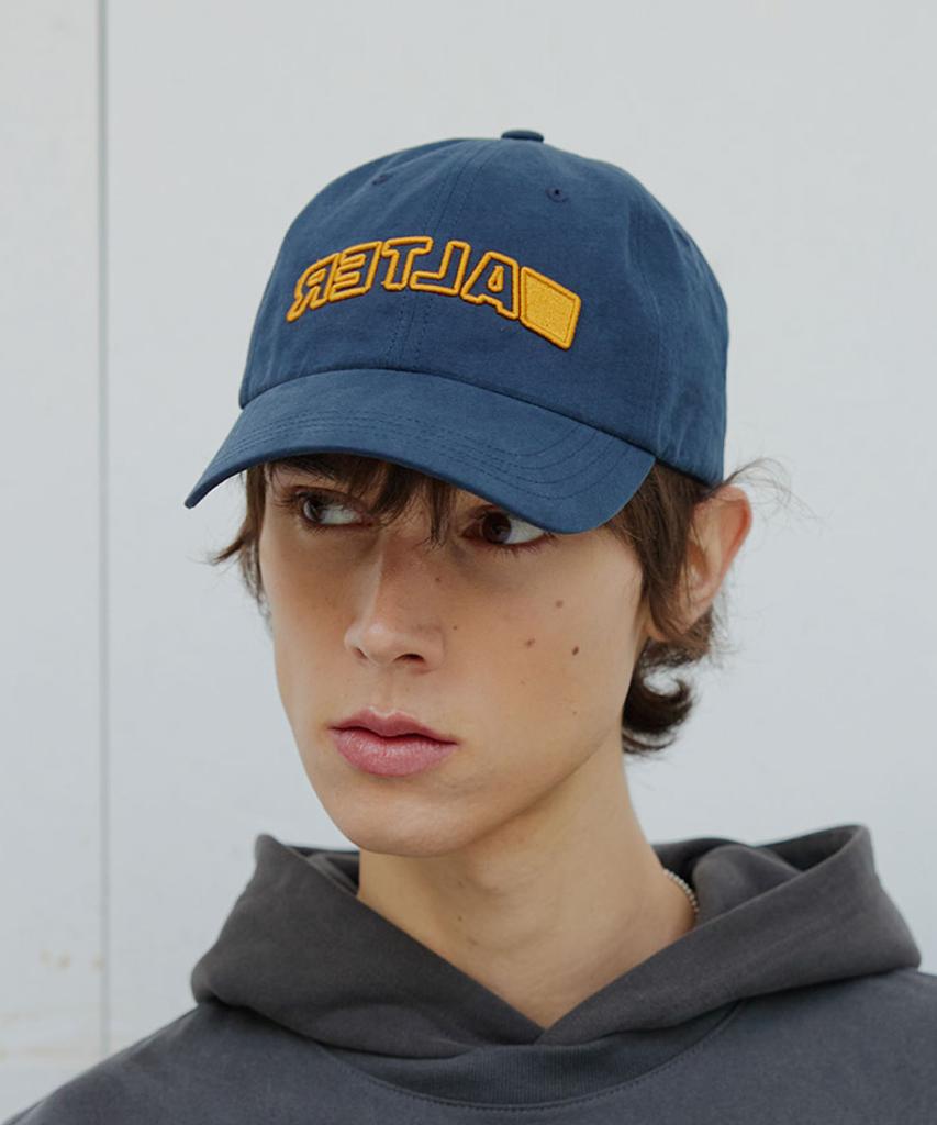 ALTER STUDIO Cotton Neat Logo Ball Cap_Navy