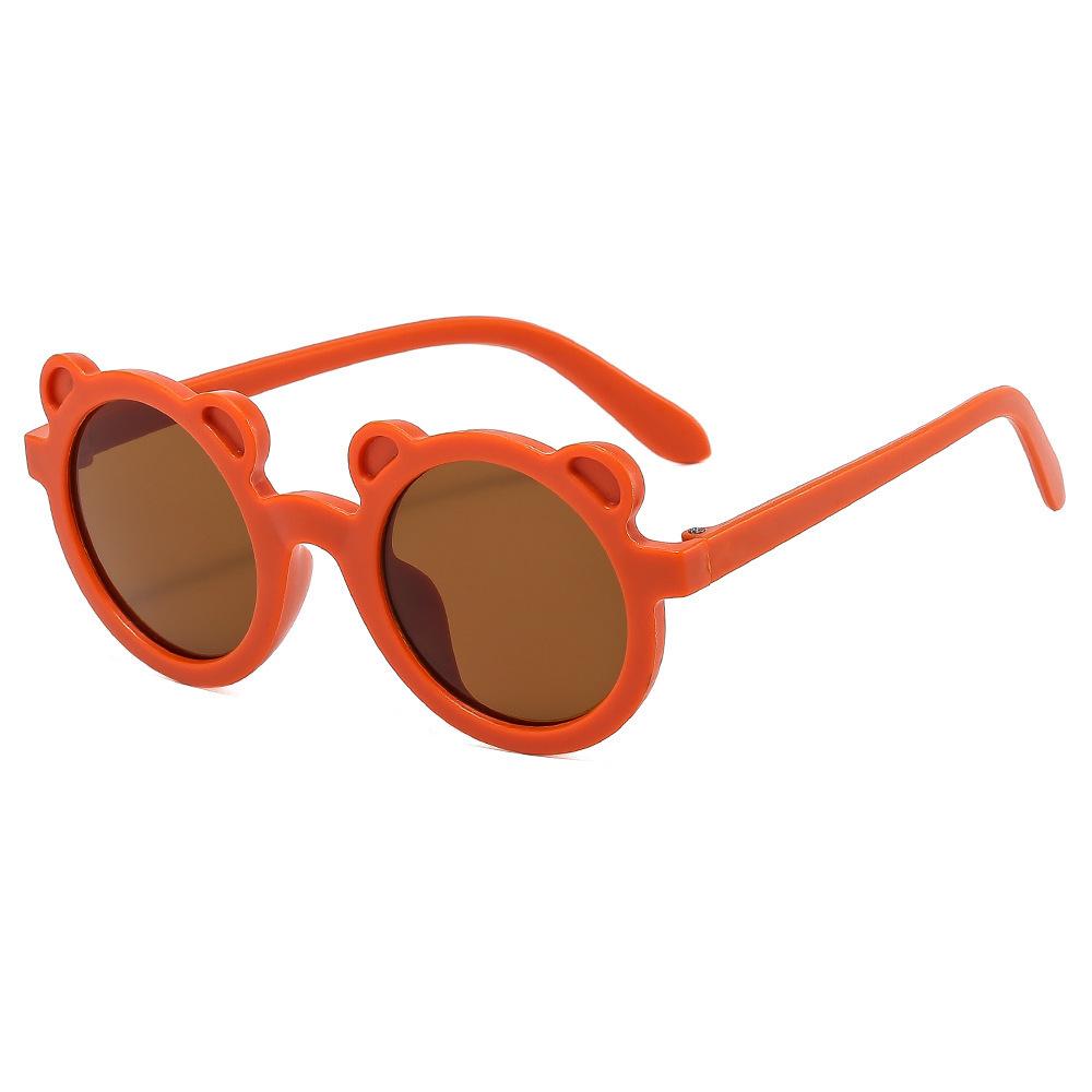 

Children S Sunglasses, Cute Baby Retro Round Frame Bear Sunglasses, Fashionable Cartoon Glasses Baby