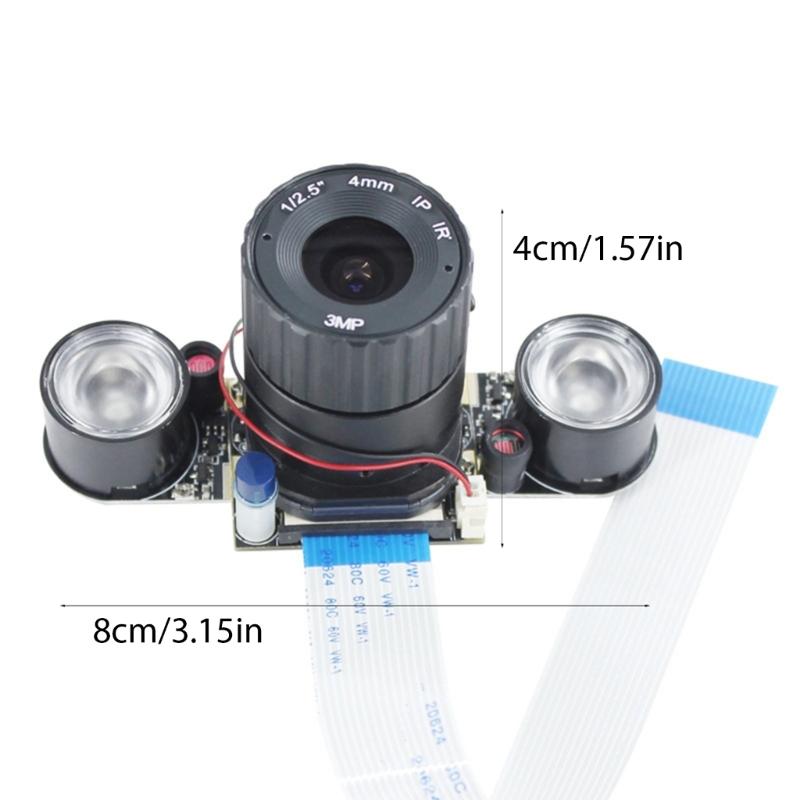 5MP Fisheye Camera 1080P 2592x1944 65°Diagonal Field View For RPi B 3/2 With Auto Day Night Switching
