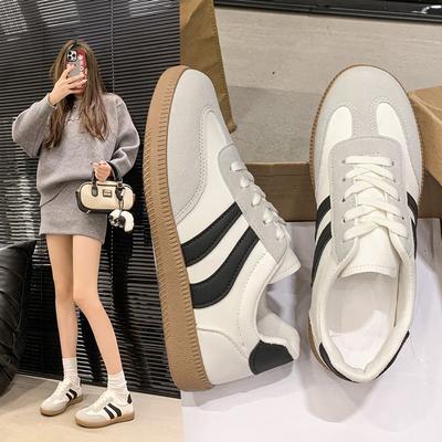 Frühling und Herbst vielseitige neue Sportschuhe Damenschuhe Koreanische Version Board-Schuhe Freizeitschuhe Studenten Moralische Trainingsschuhe Weiße Schuhe
