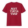 Best YiaYia Ever Floral Family Love Hearts Yia T Shirt Vintage Washed Breathable Stylish Streetwear Stretched Homme Graphic