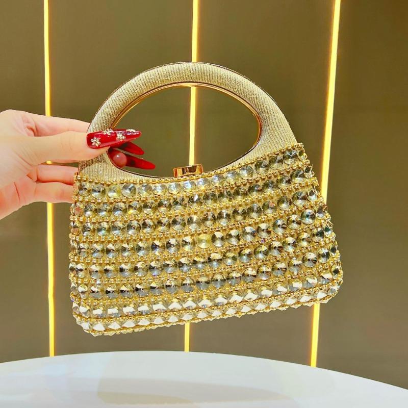 A High-end Rhinestone Handbag with A Niche Design, A Single-shoulder Crossbody Dinner Bag for Socialites