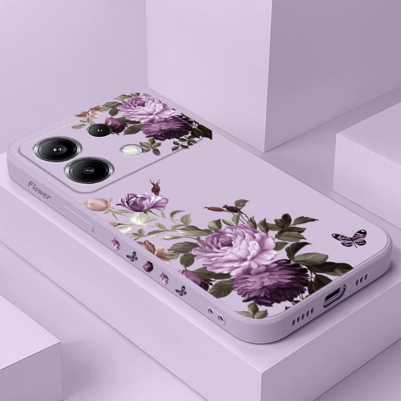 Peony Blossoms Phone Case For Xiaomi Poco X7 X6 F6 M6 M5 M5S F5 X5 F4 X4 M4 F3 M3 X3 Pro 4G 5G GT Silicone Cover