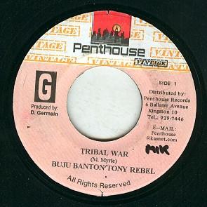 7inch Record BUJU BANTON / TONY REBEL / TERRY GA - Tribal War None Penthouse Vinta Jamaica Reggae, Ska & Dub Used