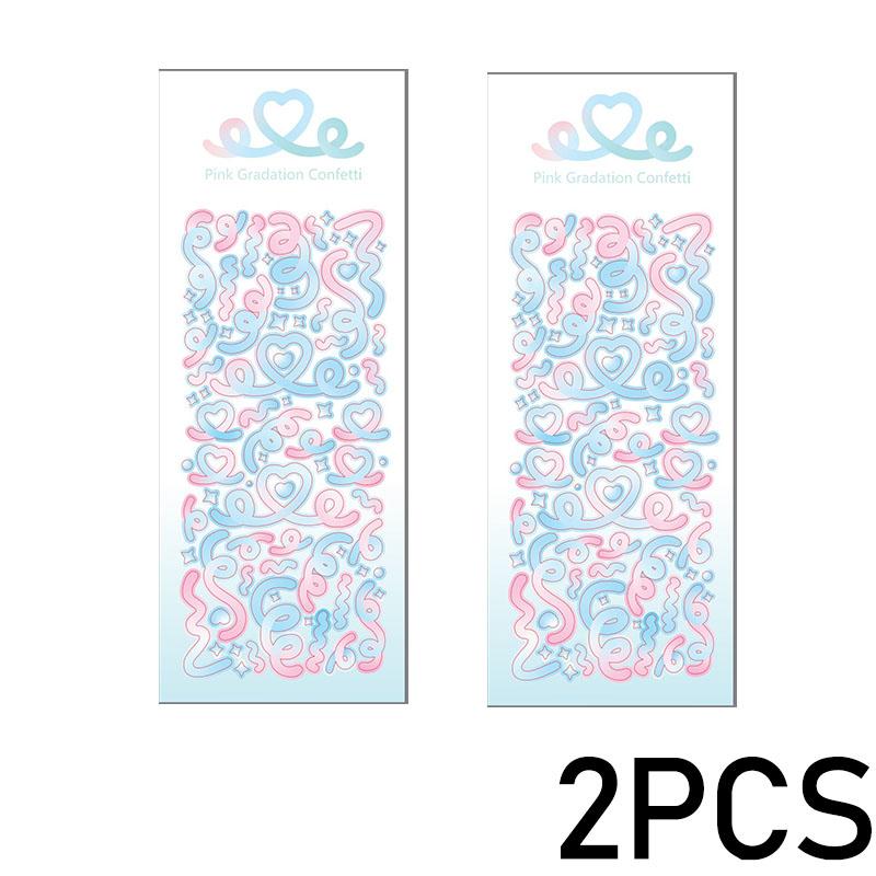 1PCS New Cute Deco Stickers Photocard Decor Kawaii Decorative Scrapbooking Decorative Stickers Kpop Korean Toploader Sticker