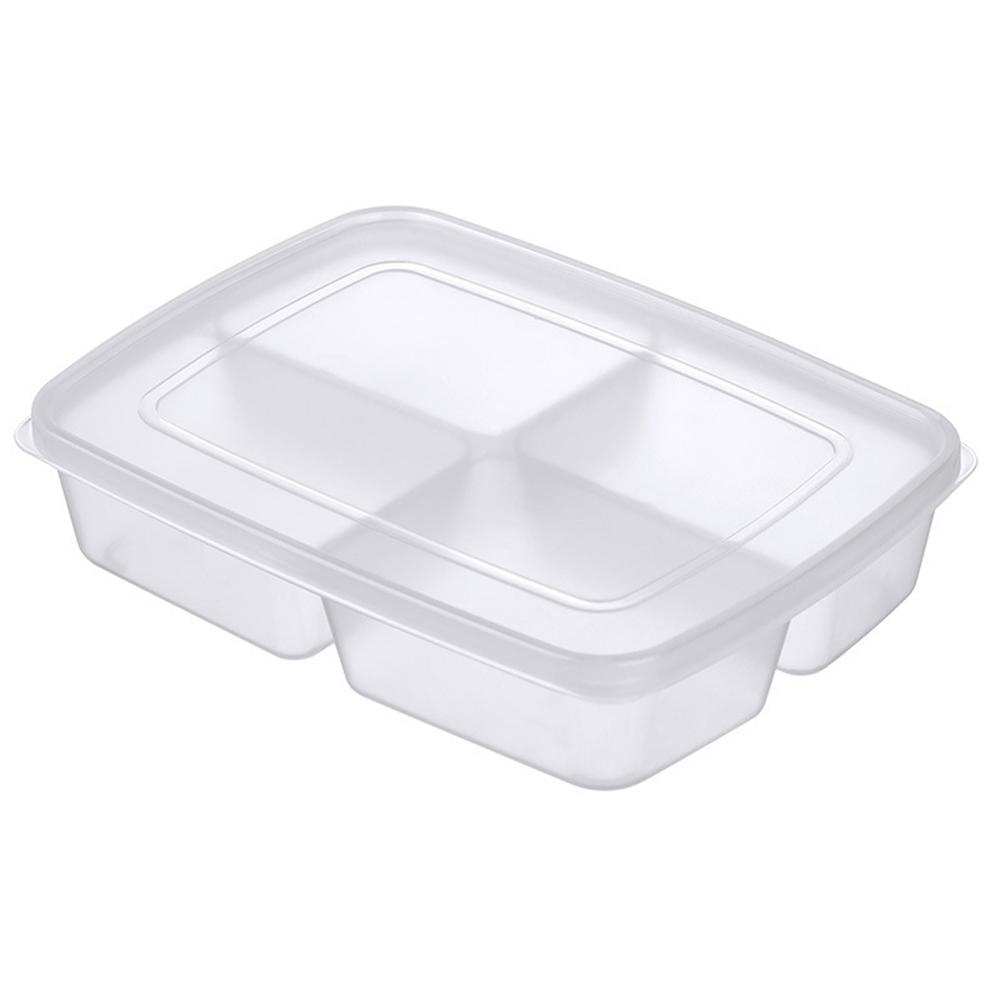 1PC Refrigerator Cooked Food Storage Box Marinated Flavor Four Quarters Crisper Box Meat Pieces Divided Vegetables Storage