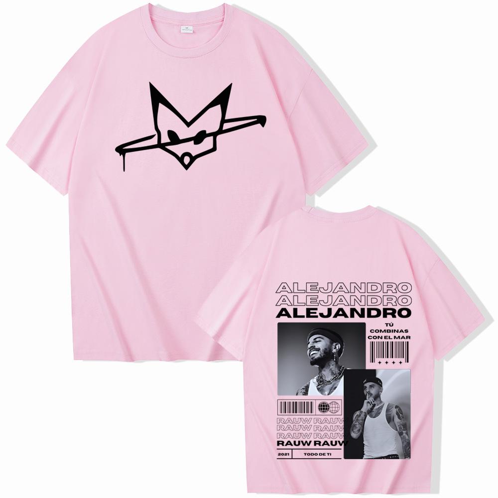 Rauw Alejandro Coca Nuestra TShirts Harajuku Hip Hop ONeck Short Sleeve Shirts