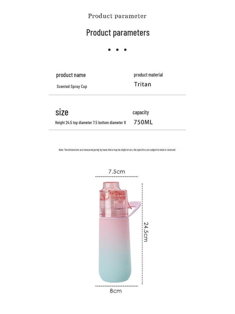 Multi-Flavor Fun Water Bottle for Kids: Fruit-Flavored, Aroma Scent, Spray Feature, Flavor-Changing