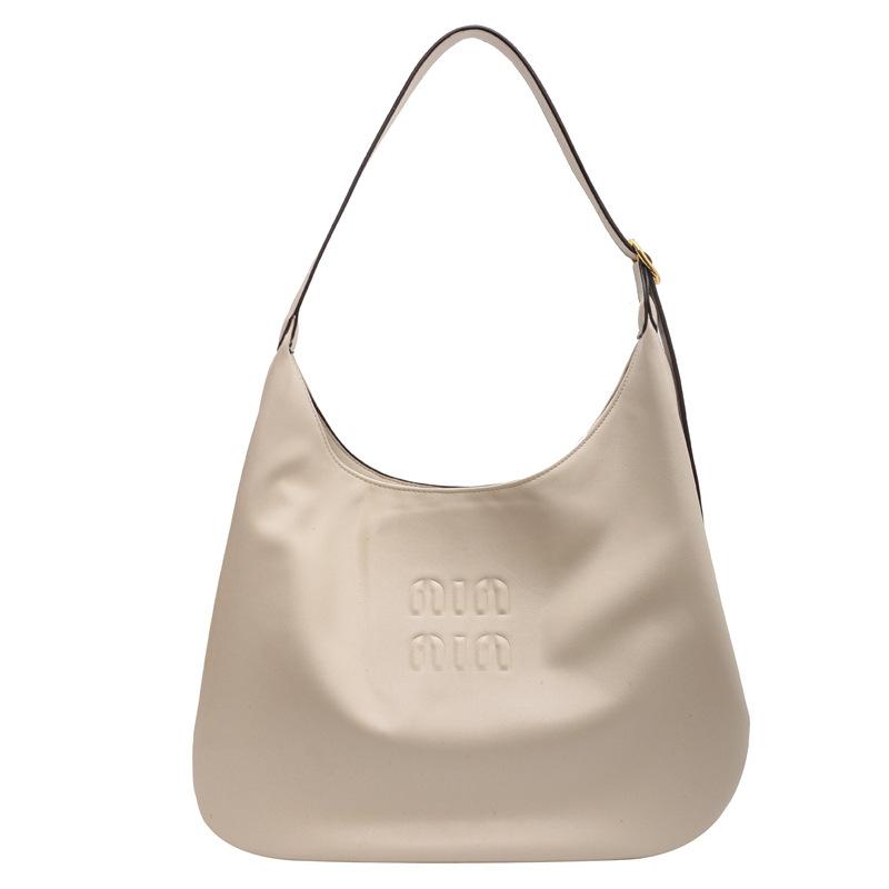 New Retro Underarm Bag Women's Large-capacity Soft Leather Commuter Bag Versatile Fashion Shoulder Bag