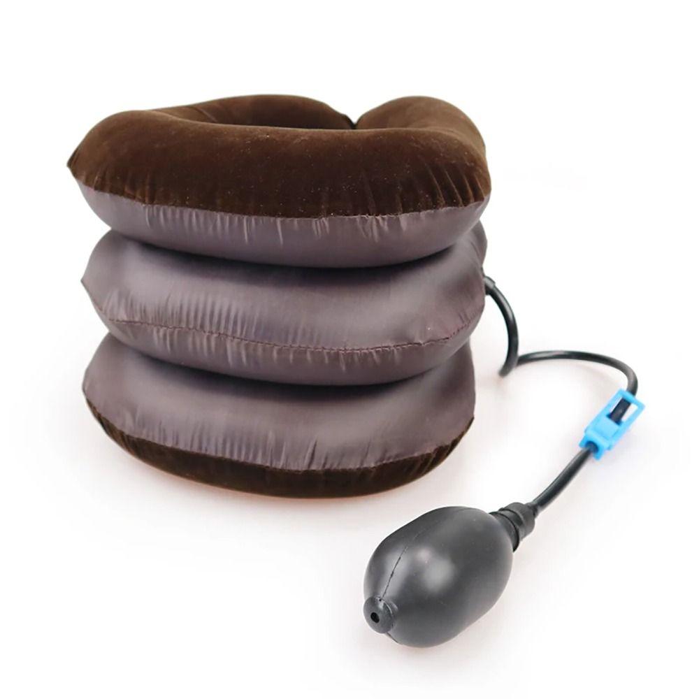 1Pcs Inflatable Air Cervical Neck Traction 1 Tube 3 Layers Neck Stretcher Adjustable Orthopedic Pillow Collar Neck Support