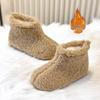 Girls' Lambswool Soft Sole Cotton Snow Boots - Warm, Thick, Versatile Winter Footwear for Toddlers