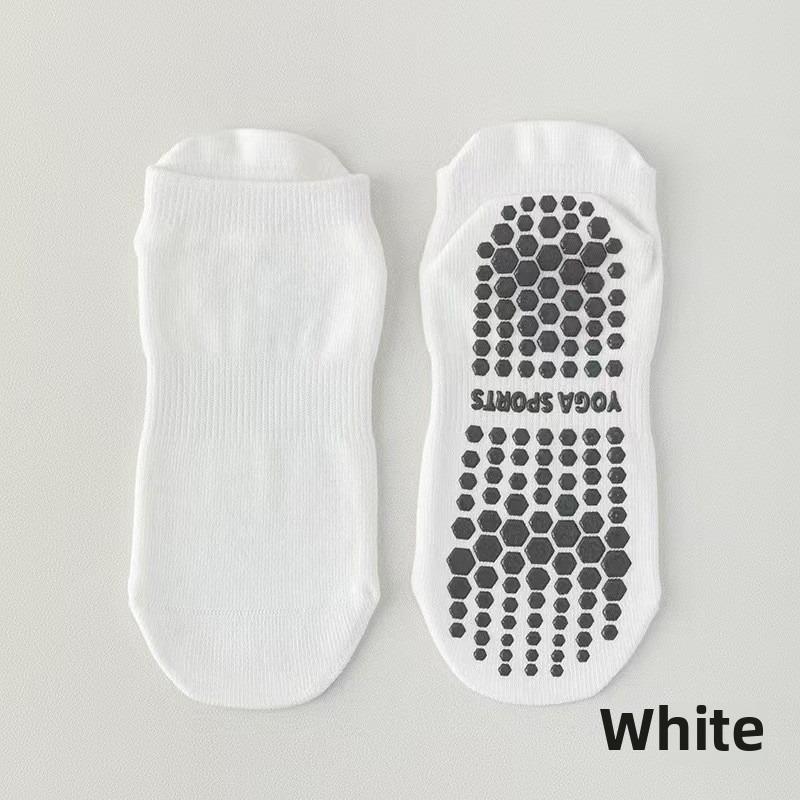 5 Pairs of Women's Spring and Autumn Cotton Non Slip Indoor Fitness Jump Yoga Sports Socks