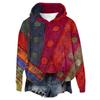 Women's Hooded Long Sleeve Printed Flannel Top Hooded Sweatshirt