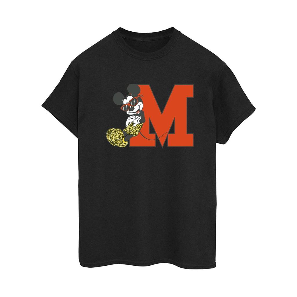 Disney Womens/Ladies Mickey Mouse Leopard Trousers Cotton Boyfriend T-Shirt