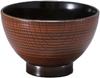 [Amazon.co.jp Exclusive] [Commercial Set] Fukui Craft Miso Soup Bowls, 4, Made In Japan, Random Stripe Wood Grain, Tochigi Black (10 Bowls)