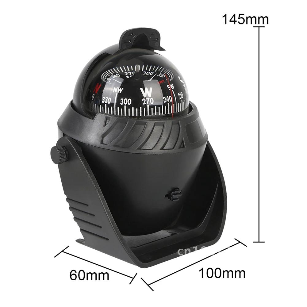Waterproof Led Light Marine Compass Pivoting Electronic Nautical Compass High Precision Boat Navigation Compass Waterproof Positioning Tool For Sea Ve