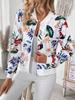 2025 Autumn/Winter European-American Jacquard Zipper Jacket: Loose, Slimming, Casual Top Coat