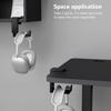 360° Rotating Headphone Stand PC Gaming Headphone Desktop Hook and Cable Clamp Headphone Stand