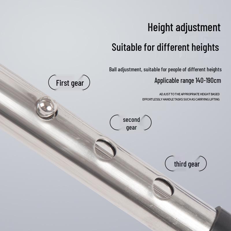 Adjustable Non-slip Folding Walker Stool for Elderly - Stainless Steel