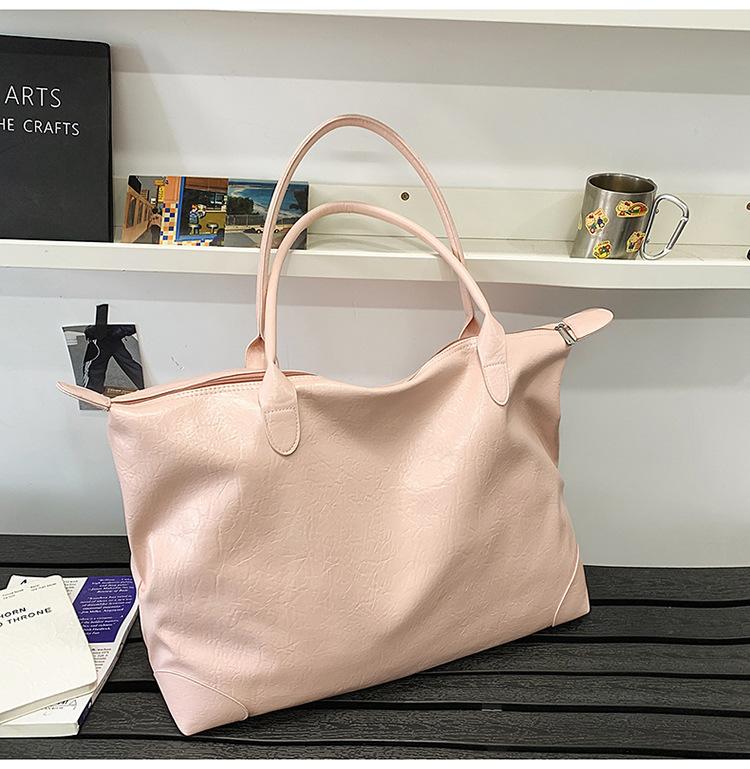 

Вместительная женская сумка-тоут из ПУ, универсальная портативная нишевая подмышечная сумка через плечо, модная сумка для выхода в свет, сумка-мессенджер розовый