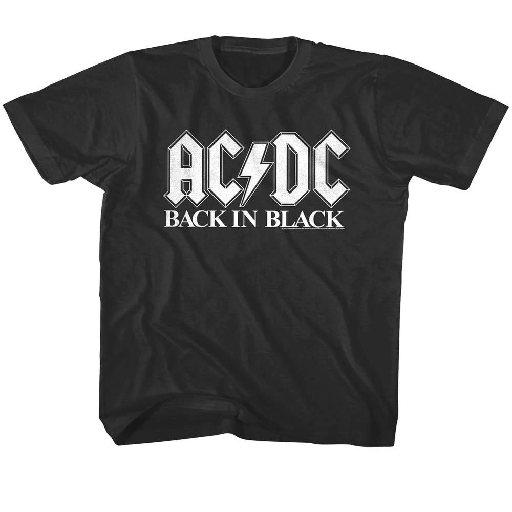 ACDC Back in Black Album Cover T Shirt Music Rock Band Boys Girl Baby Youth