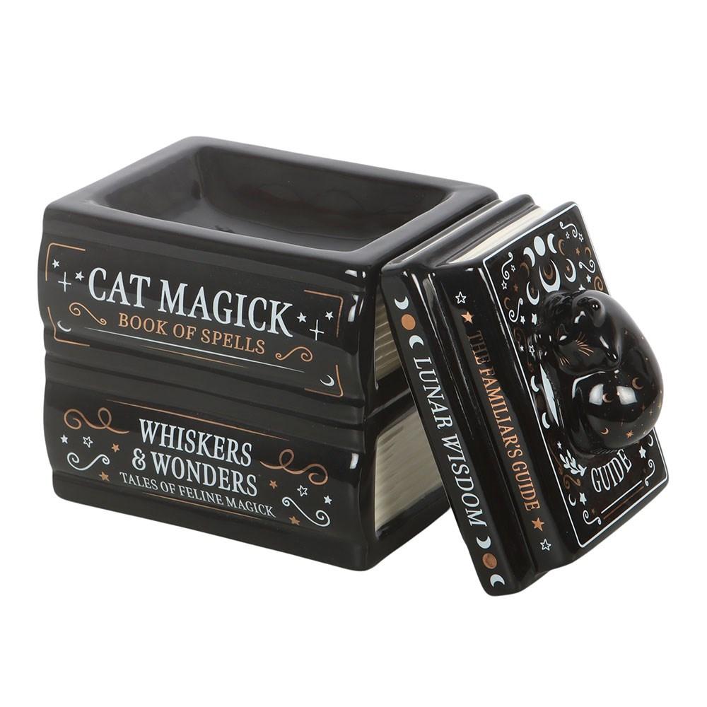Something Different Bruciatore di oli Stack di Libri Magici per Gatti