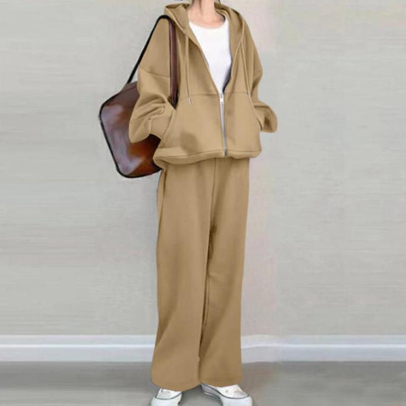 ZANZEA Women Hoodies Sweatshirt and Pants Casual Two Piece Suit Sets