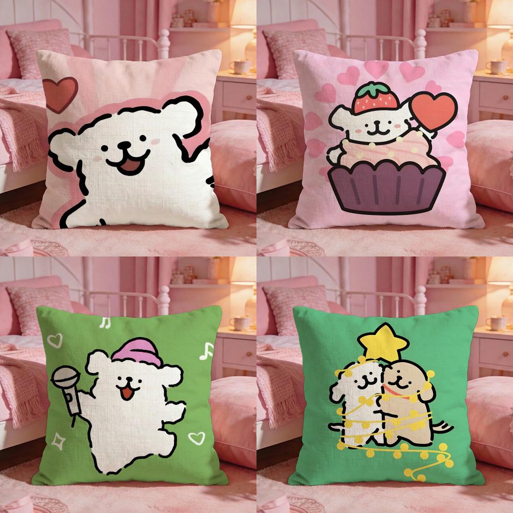 Line PPuppys Cute Dog Cushion Cover Premium Comfort Reversible Pillow Cove Two In One Design For Any Room Car Interior