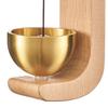 Magnetic Shopkeepers Bell Brass Bell Wooden Wind Chime Doorbell Vintage Hanging Door Bell Ornament for Home Garden Porch