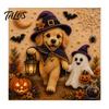 3D Imitation Pearl Painting Kit Halloween Faux Kit, Puppy Ghost Art Craft Kits for Families Groups Adults Beginners, Home Wall Decor, DIY Stress