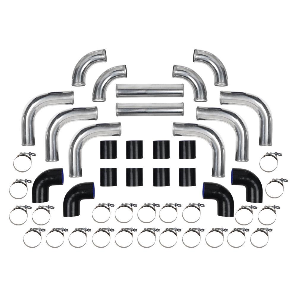 Aluminum Intercooler Pipe Kit, 12 Pieces, Compatible with Ford 6.0L (2003-2007)