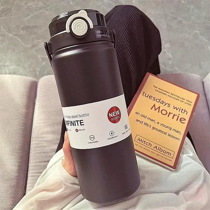 Shangqi Double-Drink Insulated Straw Water Bottle