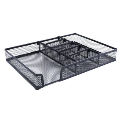 Stolní organizér podnos DIY Stabilní Proti skluzu Kovová síť Stolní úložný podnos pro Domov Školu Kancelář