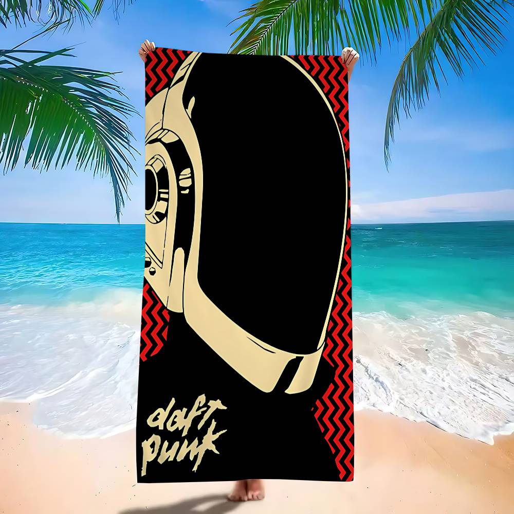 Asciugamani da Spiaggia in Microfibra Grandi Daft Punk Asciugamano Asciugatura Rapida Asciugamani da Spiaggia Sabbiosa Asciugamano per Piscina per Viaggio Nuoto Piscina Yoga
