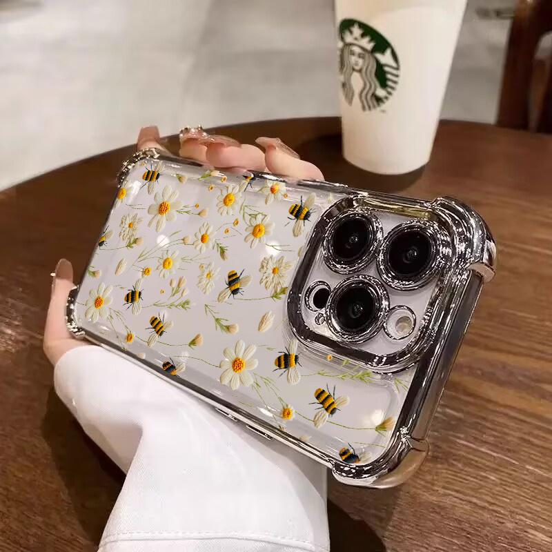Vintage Small Floral Case For Honor X9C X7D X9D 400 Pro 400 Lite X5C X8A X6A X9B X9A X7A Magic 7 Lite Plating Cover