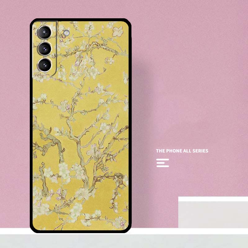 Blossoming Almond Tree Phone Case For Samsung Galaxy S25 S26 Ultra S20 S21 S22 S23 S24 S10 Plus S25 FE Cover Coque