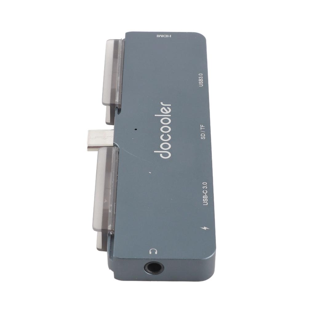 Docooler 7 In 1 Type C Hub with USB3.0 Audio HD Port TF SD Card Slots Compatible with IPad Pro Type C Phone Tablet